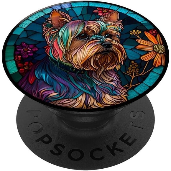PopSockets Yorkie Yorkshire Terrier Dog Cell Phone for Women Swappable PopGrip - Picture 1 of 10